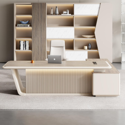 Bàn Giám Đốc Sơn Bóng Hiện Đại – Nội Thất Văn Phòng Sang Trọng Cho Giám Đốc hoặc Chủ Tịch