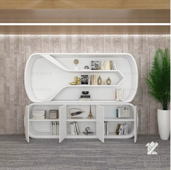 Tủ Hồ Sơ Gỗ Màu Trắng Thời Trang Hiện Đại – Chất Liệu Gỗ Mật Độ Cao Dành Cho Văn Phòng, Phòng Ngủ Hoặc Nhà Bếp