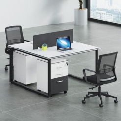 Bàn Làm Việc Văn Phòng Hiện Đại Dạng Module Màu Trắng – Thiết Kế Thời Trang, Có Thể Mở Rộng Và Điều Chỉnh Chiều Cao