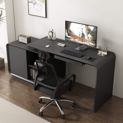 Ghế Văn Phòng Giám Đốc Màu Đen Đơn Giản Hiện Đại Kết Hợp Bàn Làm Việc Có Thể Thu Vào Bàn Góc Sơn Đồ Nội Thất Cho Nơi Làm Việc