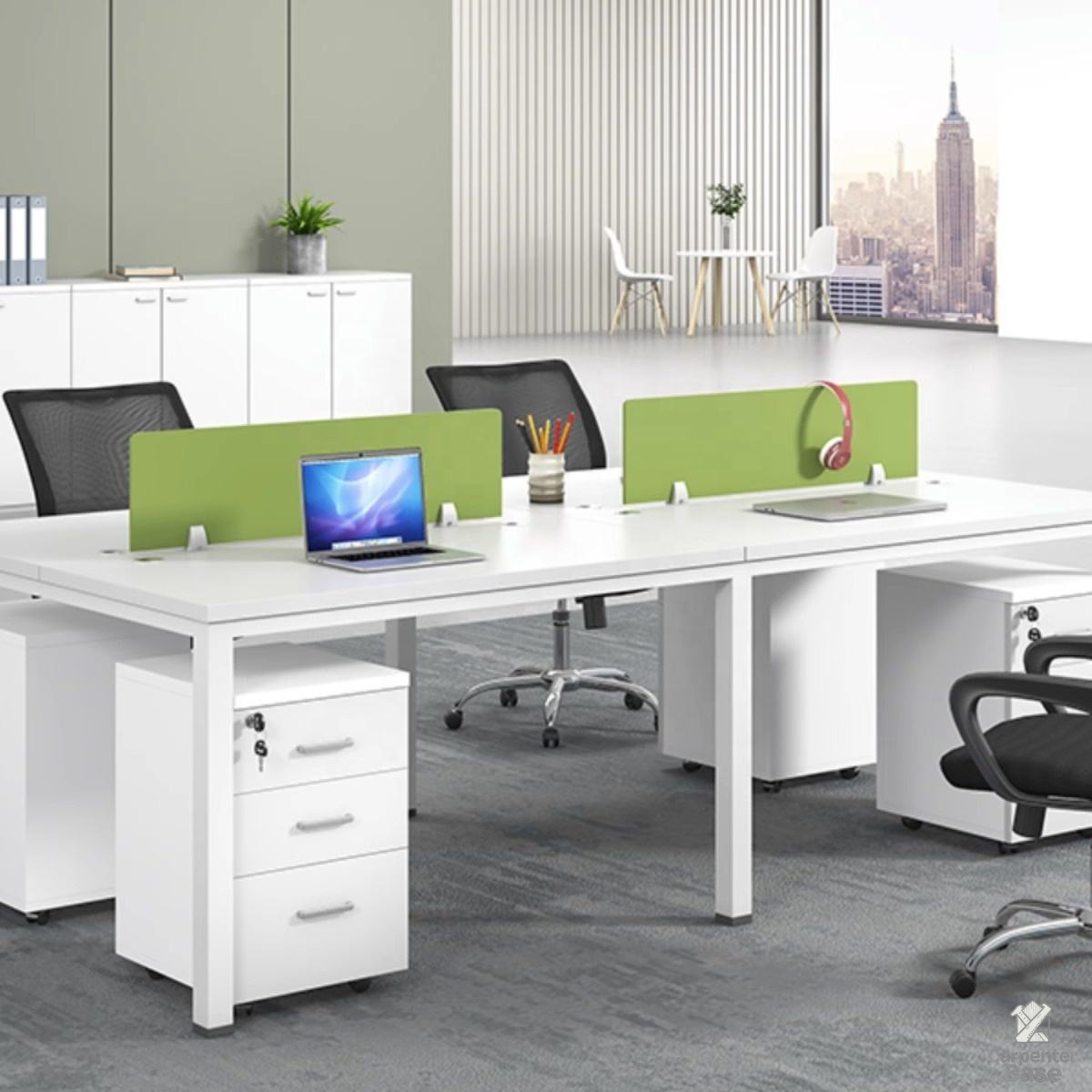 Bàn Làm Việc Văn Phòng Hiện Đại Mô-Đun Cho 4-6 Người, Thiết Kế Gấp Gọn Và Mở Rộng Linh Hoạt