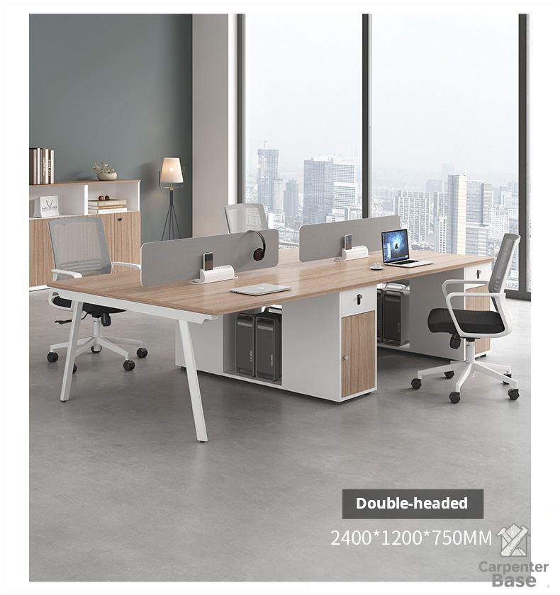 Bộ Bàn Làm Việc Văn Phòng Gỗ Thiết Kế Hiện Đại – Chất Liệu MDF – Có Thể Kết Hợp Nhiều Bàn