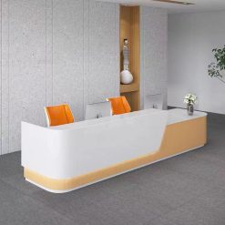 Quầy Lễ Tân Gỗ Hiện Đại, Thiết Kế Đơn Giản, Kích Thước Tùy Chỉnh – Dùng Cho Khách Sạn, Quầy Thu Ngân, Sảnh Đón Tiếp Và Khu Dịch Vụ Tại Trường Học & Bệnh Viện