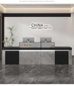 Quầy Lễ Tân Lớn Hiện Đại – Nội Thất Văn Phòng Phong Cách Thời Thượng – Bằng Gỗ – Dùng Cho Salon, Quầy Thu Ngân, Khách Sạn, Bệnh Viện, Trường Học