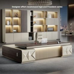 Bàn Giám Đốc Cao Cấp Hiện Đại Kết Hợp Ghế Văn Phòng – Thiết Kế Sang Trọng, Phong Cách Nhẹ Nhàng Và Tinh Tế