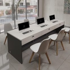 Trạm Làm Việc Văn Phòng, Bàn Làm Việc Nhân Viên Và Bàn Lễ Tân Mặt Trước