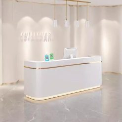 Quầy Lễ Tân Cho Salon Làm Đẹp, Spa, Khách Sạn, Văn Phòng – Bàn Lễ Tân Hiện Đại Thiết Kế Tùy Chỉnh Kèm Đèn LED