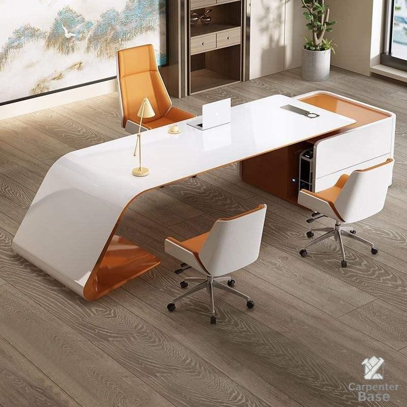 Bàn Giám Đốc Sơn Bóng Cao Cấp – Bàn Làm Việc Điều Hành Đơn Giản, Hiện Đại – Bàn Quản Lý & Giám Sát