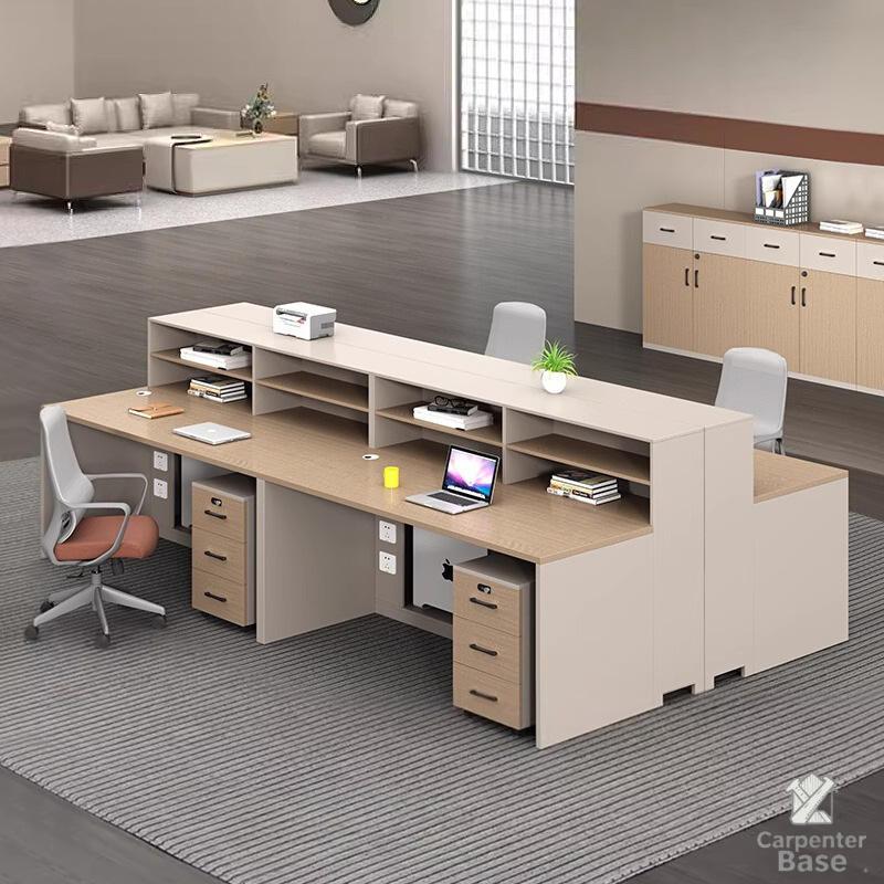 Nội Thất Văn Phòng Nhân Viên – Bộ Bàn Ghế Làm Việc Đơn Giản, Hiện Đại, Phù Hợp Cho 2/4/6 Người, Kèm Chỗ Đặt Máy Tính Và Ghế Nhân Viên