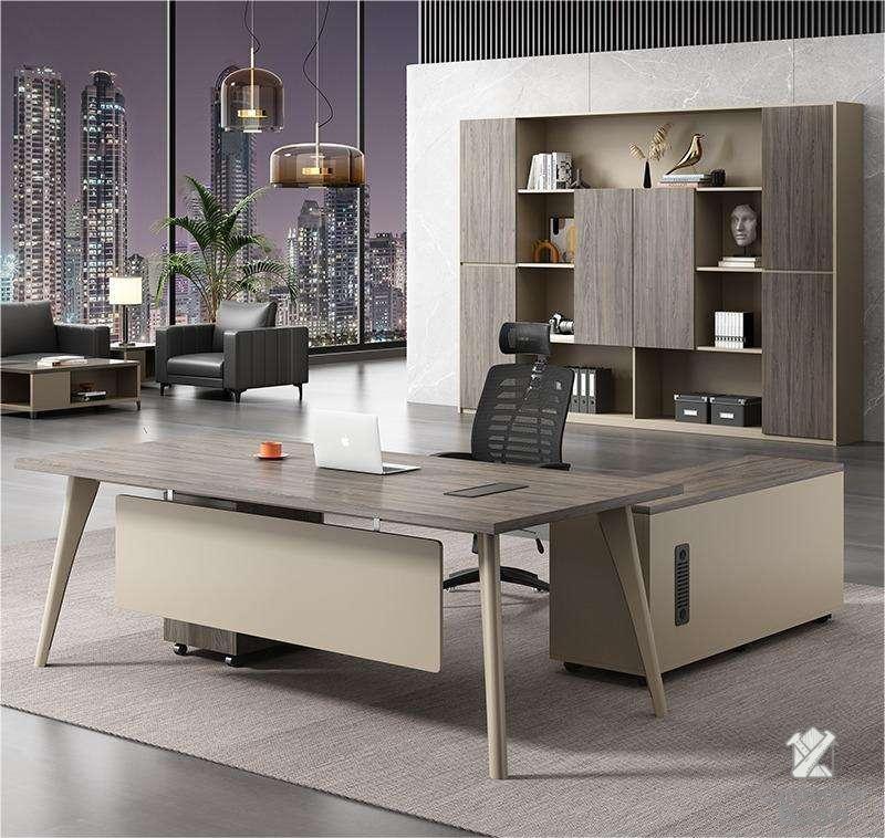 Bộ Bàn Văn Phòng Kèm Ghế – Bàn Làm Việc Giám Đốc Hiện Đại Có Ngăn Kéo, Tủ Lưu Trữ