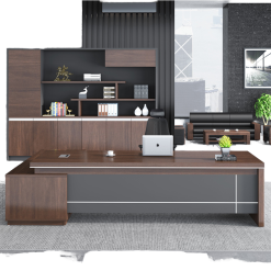 Bàn Giám Đốc Hiện Đại Tối Giản, Có Tủ Phụ – Bàn Làm Việc Cho CEO/Giám Đốc